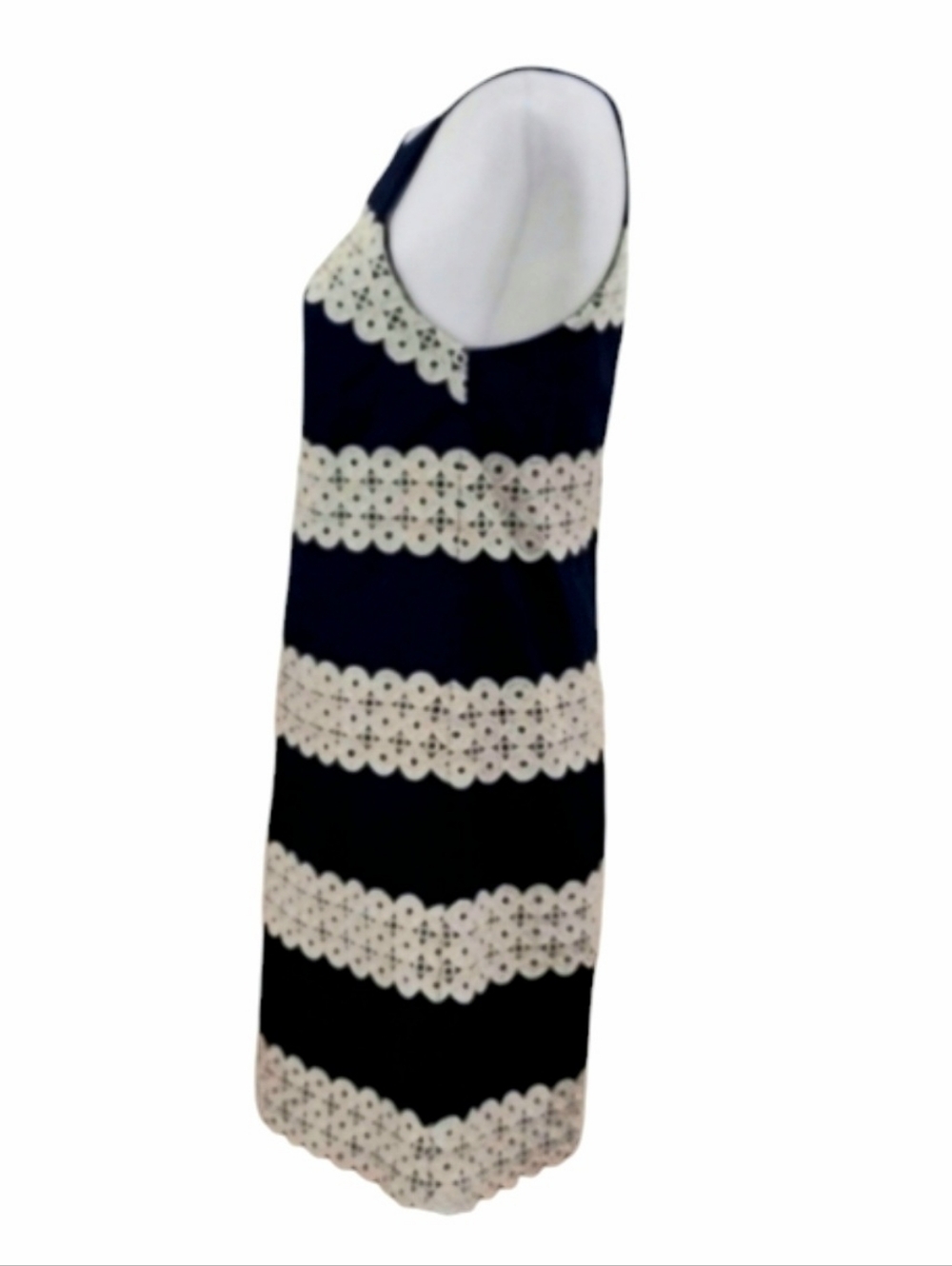 Lilly Pulitzer Annabelle Shift Dress in True Navy Stripe Size 2 - Picture 9 of 13